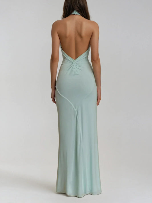 Ilaria | Elegante Vestito Maxi Halter Da Donna