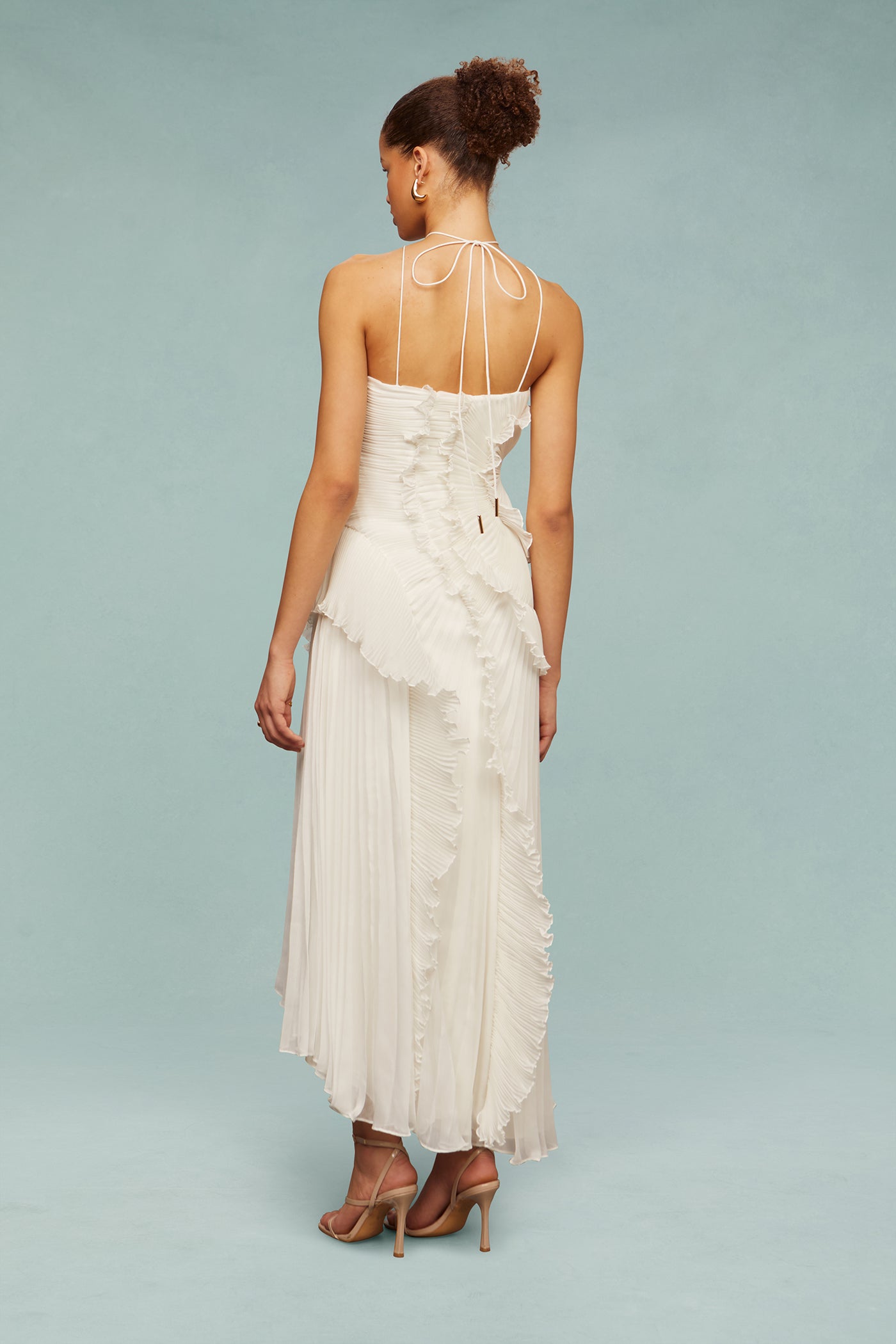 Cecilia | Vestito Maxi Ricamato Scollo Halter da Donna