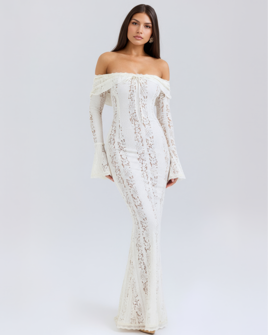 Paola | Elegante Vestito Maxi Off-Shoulder Da Donna