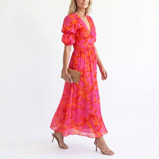 Ines | Estivo Vestito Midi Floreale da Donna