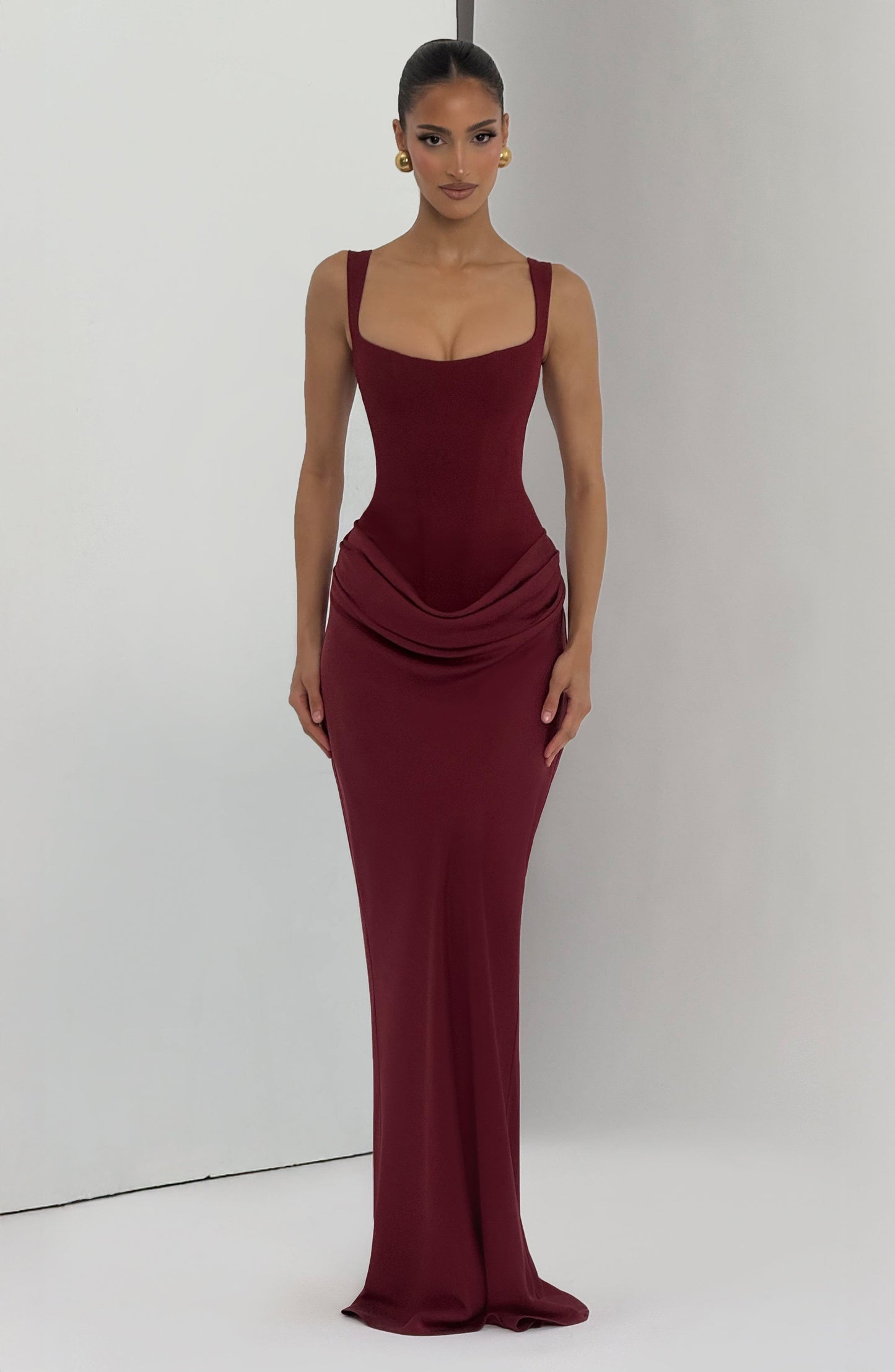 Marta | Elegante Vestito Maxi Drappeggiato Da Sera Da Donna