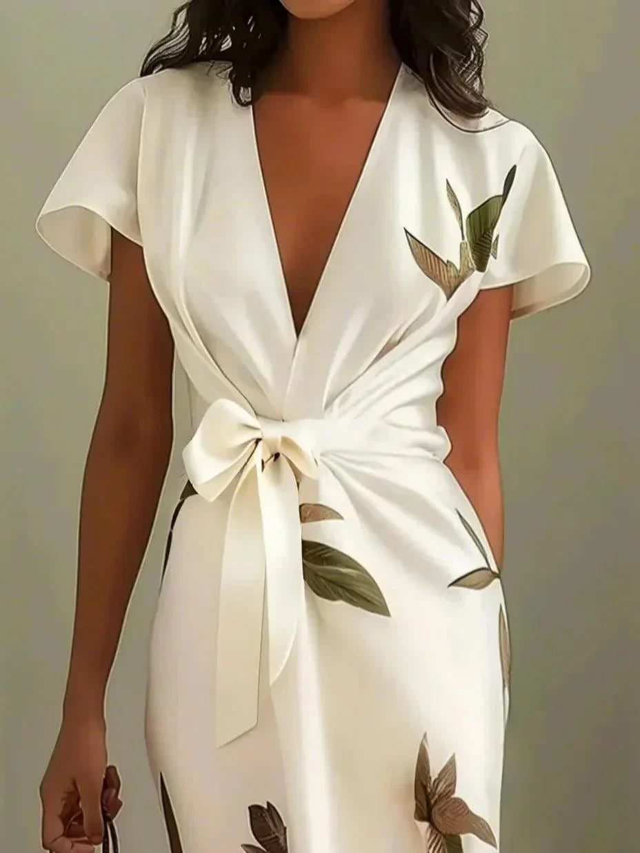 Viola | Elegante Vestito Wrap con Scollo a V da Donna