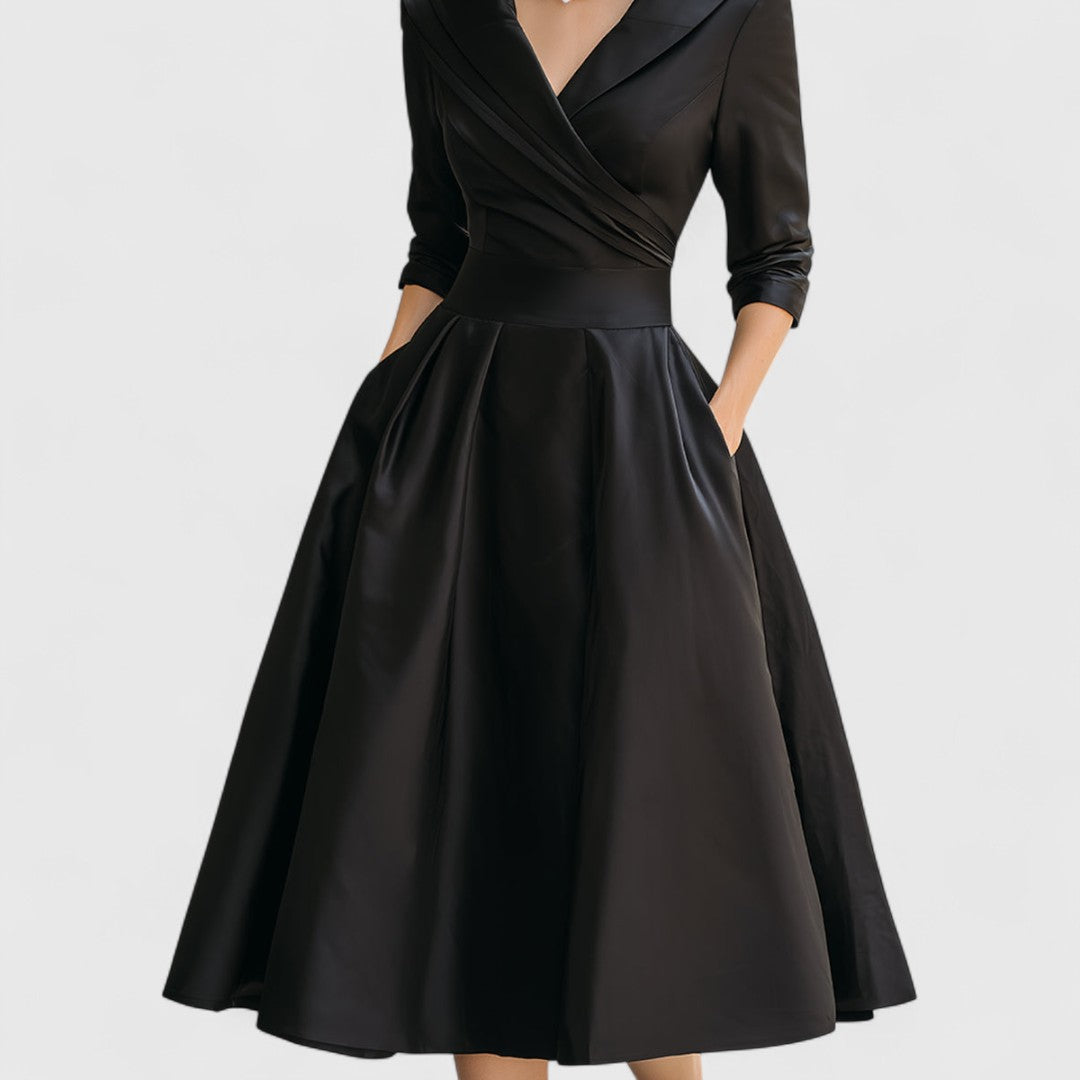 Daniela | Elegante Vestito Midi Wrap Da Sera Da Donna