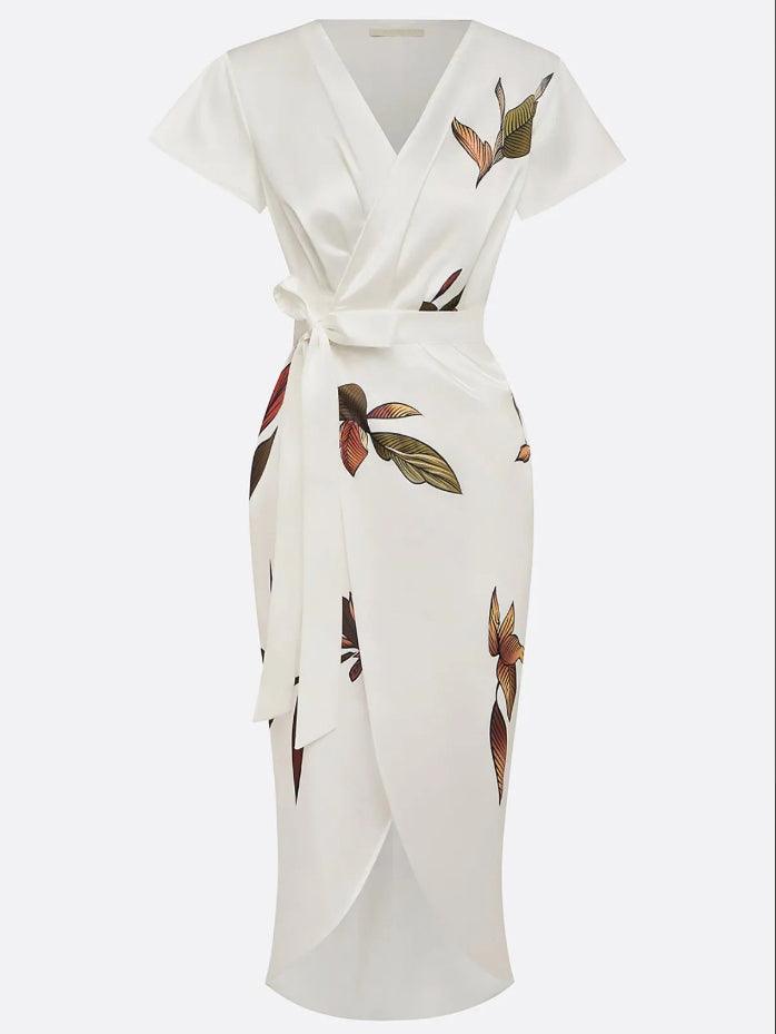 Viola | Elegante Vestito Wrap con Scollo a V da Donna
