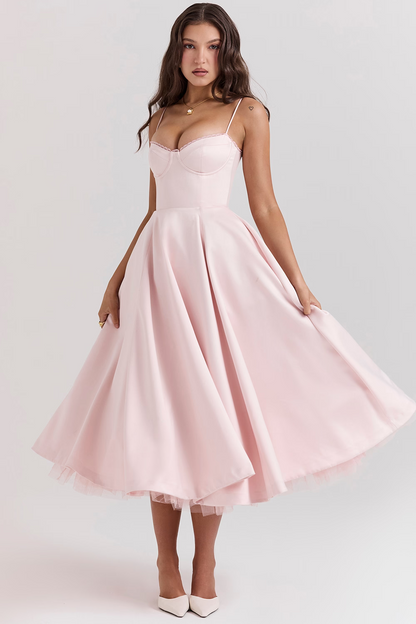 Valentina | Elegante Vestito Midi Estivo a Linea A da Donna