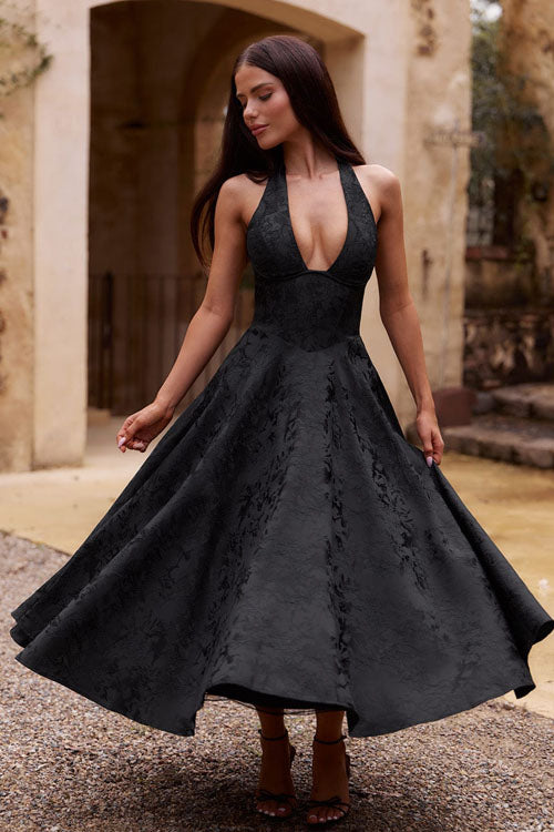 Teresa | Elegante Abito Midi a Trapezio da Donna