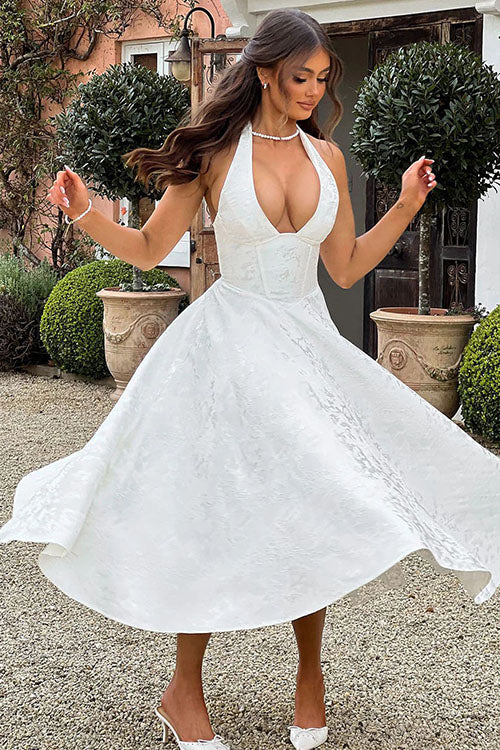 Teresa | Elegante Abito Midi a Trapezio da Donna