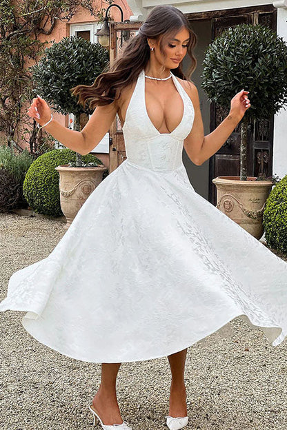 Teresa | Elegante Abito Midi a Trapezio da Donna