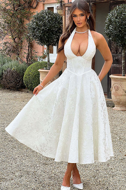 Teresa | Elegante Abito Midi a Trapezio da Donna
