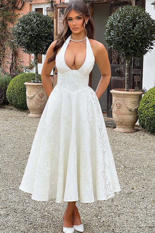 Teresa | Elegante Abito Midi a Trapezio da Donna