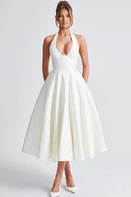 Teresa | Elegante Abito Midi a Trapezio da Donna
