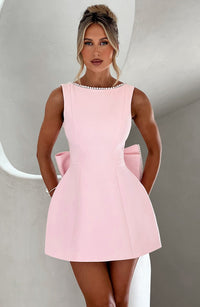 Silvana | Mini Vestito da Cerimonia con Fiocco da Donna