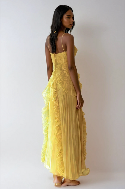 Cecilia | Vestito Maxi Ricamato Scollo Halter da Donna