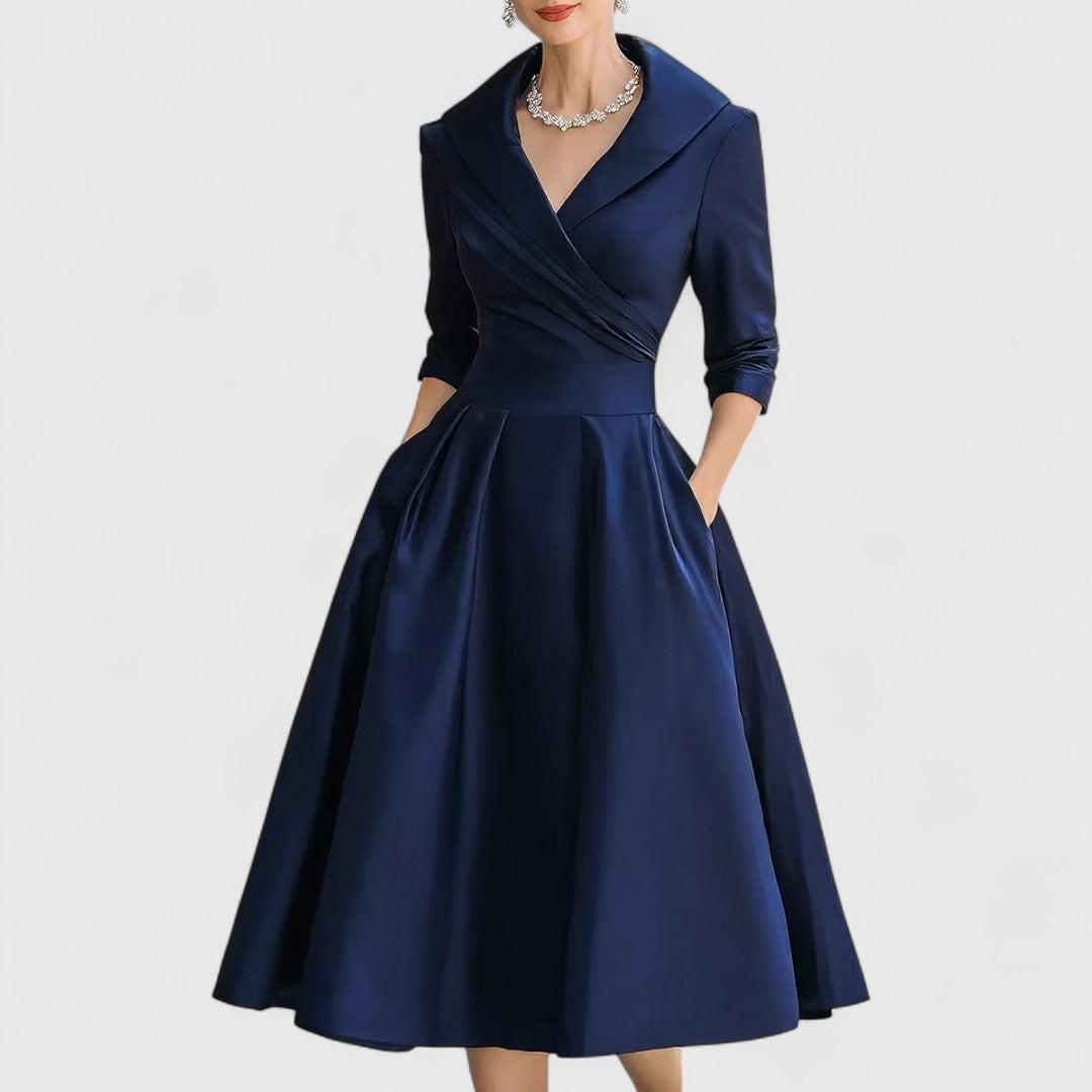 Daniela | Elegante Vestito Midi Wrap Da Sera Da Donna