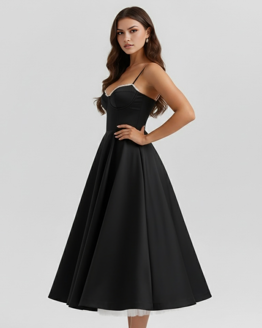 Ginevra | Elegante Vestito Midi a Trapezio Da Donna