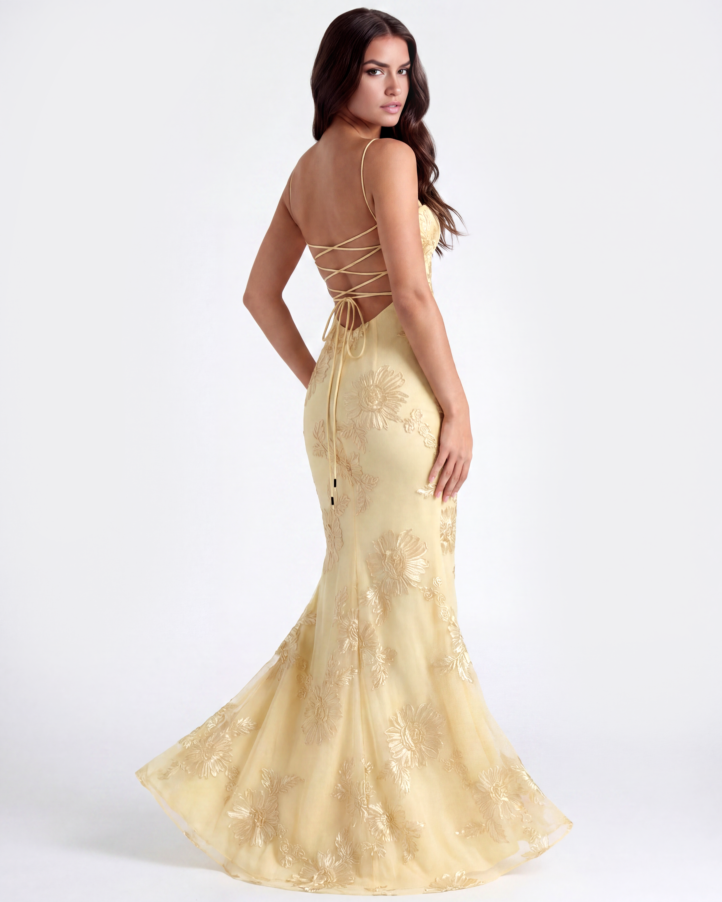 Serena | Elegante Vestito Lungo Ricamato Da Donna