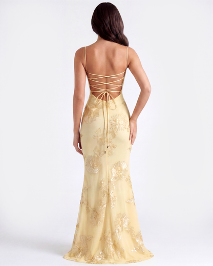 Serena | Elegante Vestito Lungo Ricamato Da Donna