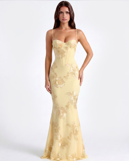 Serena | Elegante Vestito Lungo Ricamato Da Donna