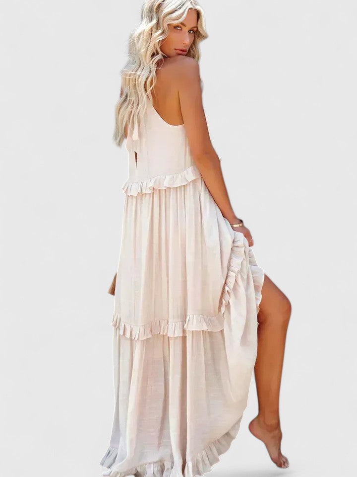 Piper | Vestito Maxi Elegante Drappeggiato da Donna