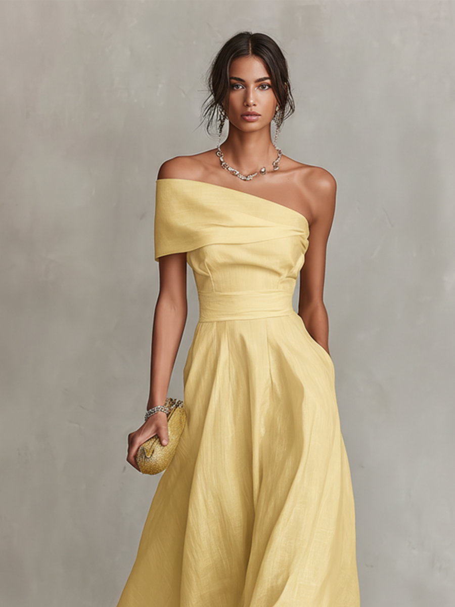 Federica | Vestito Maxi Monospalla da Donna
