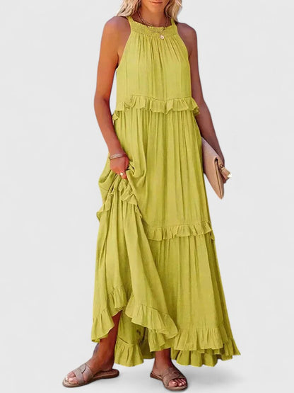 Piper | Vestito Maxi Elegante Drappeggiato da Donna