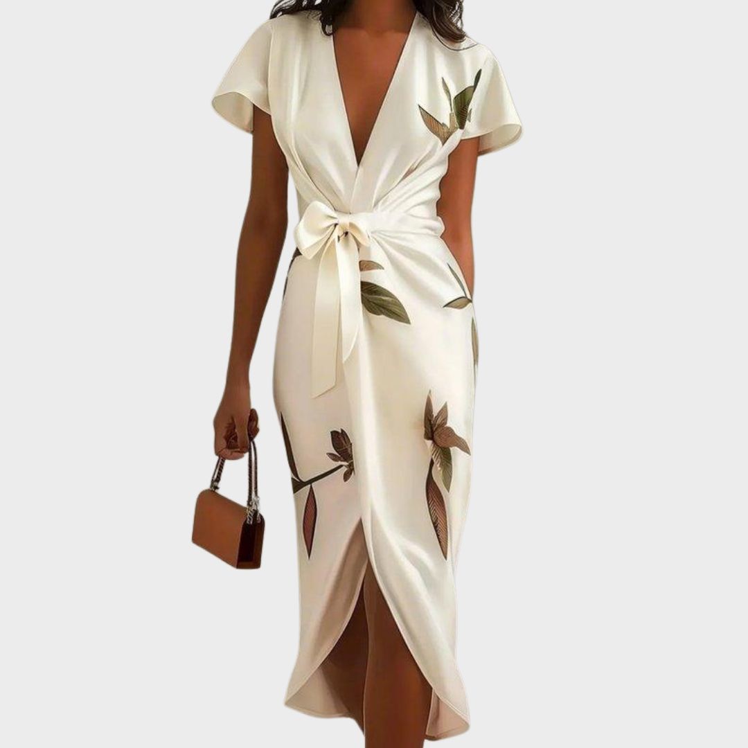 Viola | Elegante Vestito Wrap con Scollo a V da Donna