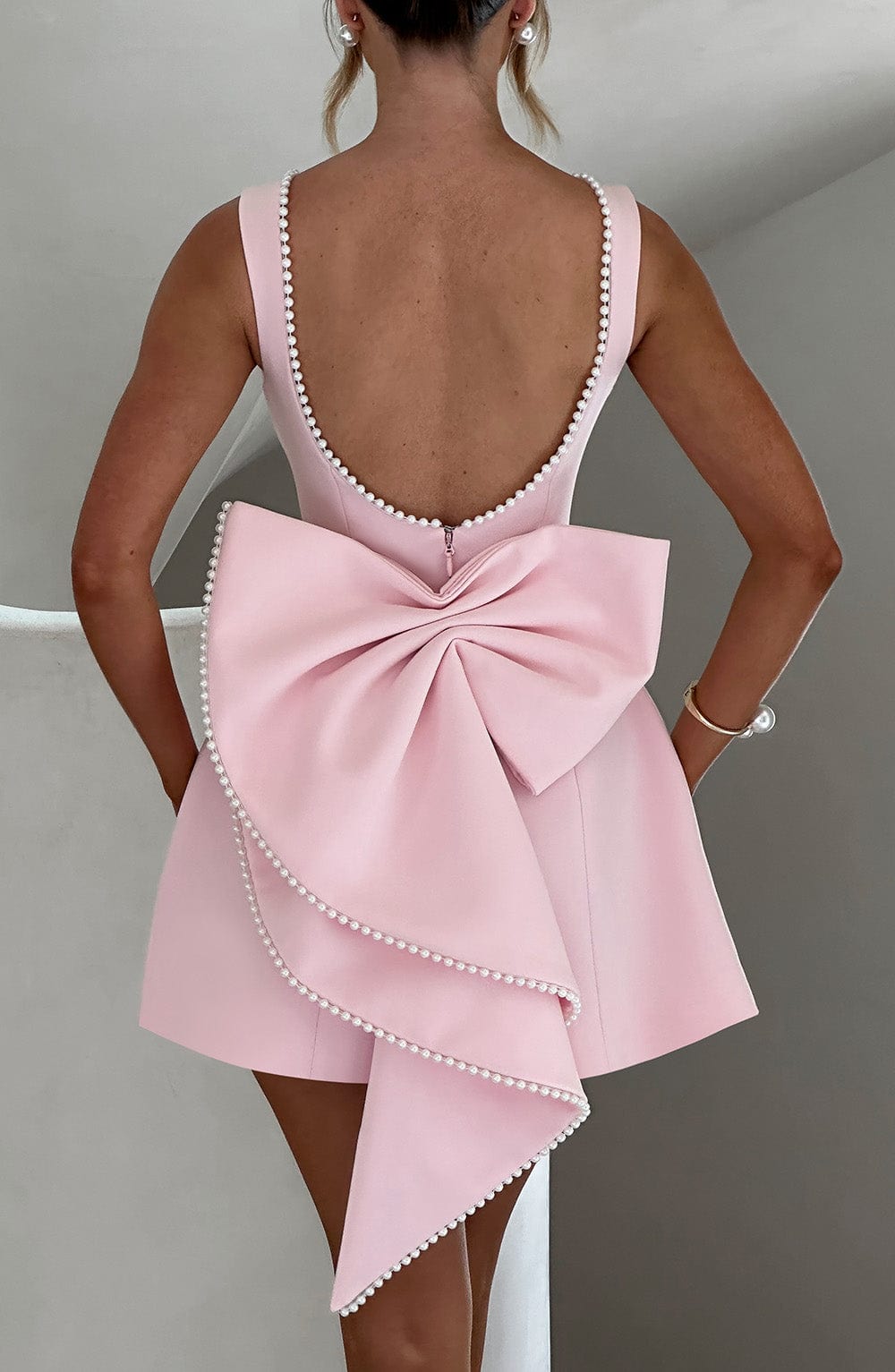 Silvana | Mini Vestito da Cerimonia con Fiocco da Donna