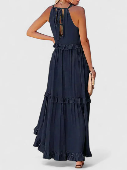 Piper | Vestito Maxi Elegante Drappeggiato da Donna
