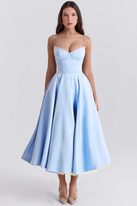 Valentina | Elegante Vestito Midi Estivo a Linea A da Donna