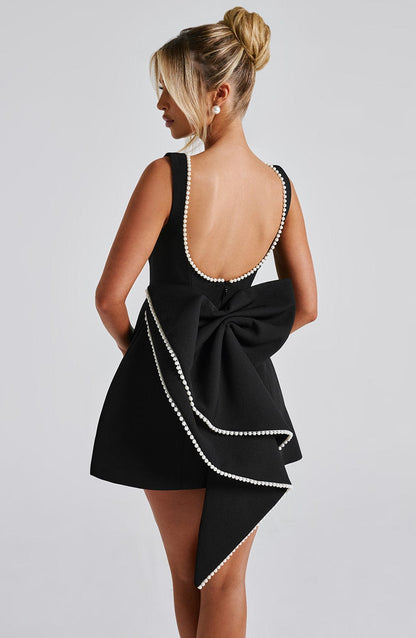 Silvana | Mini Vestito da Cerimonia con Fiocco da Donna