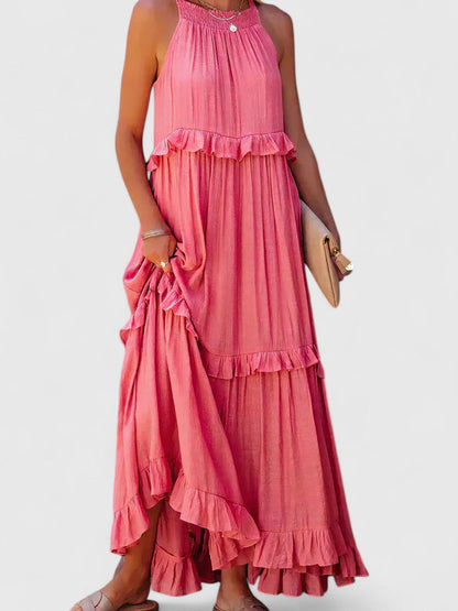 Piper | Vestito Maxi Elegante Drappeggiato da Donna