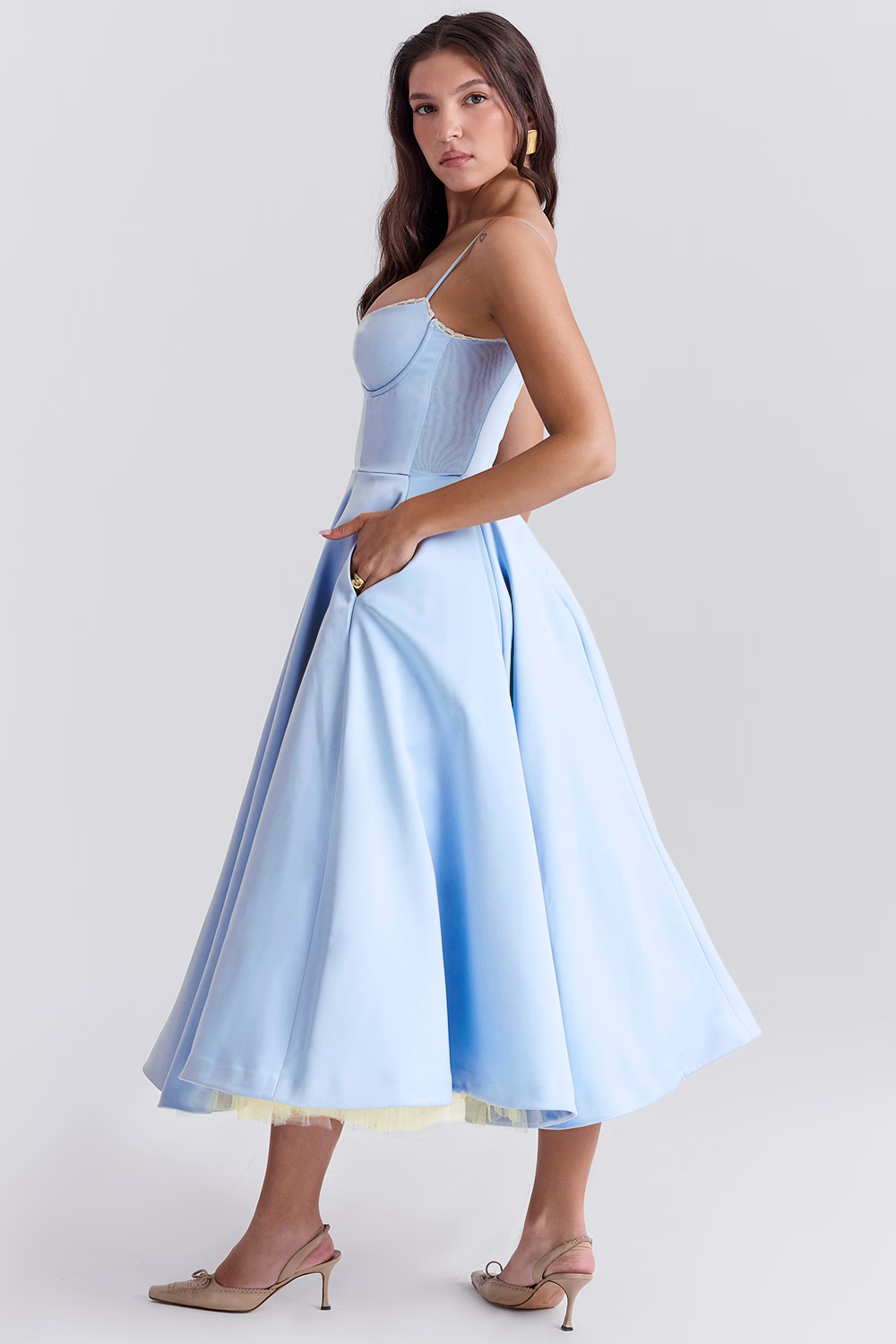 Valentina | Elegante Vestito Midi Estivo a Linea A da Donna