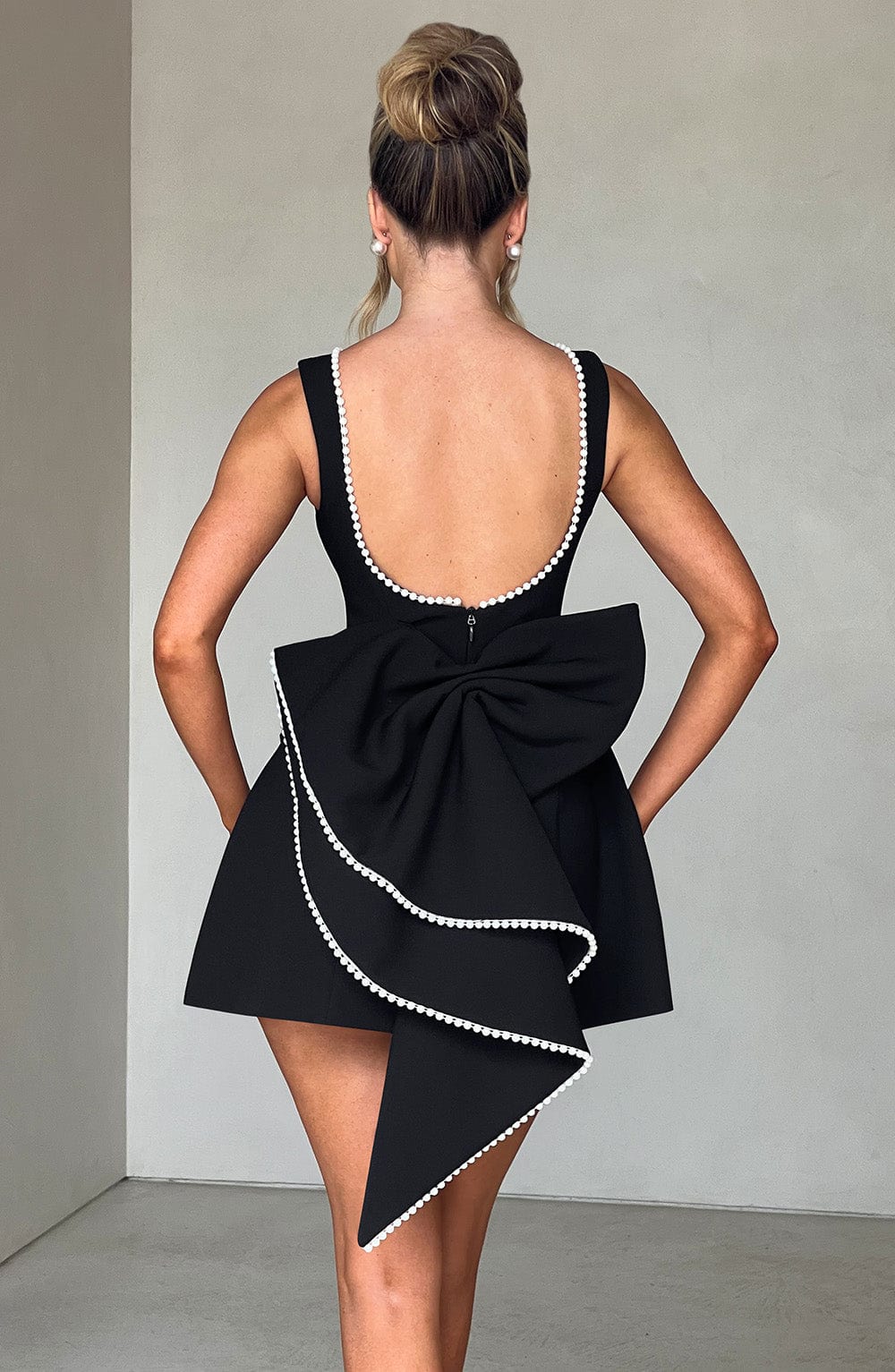 Silvana | Mini Vestito da Cerimonia con Fiocco da Donna