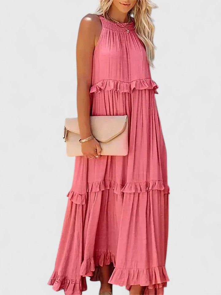 Piper | Vestito Maxi Elegante Drappeggiato da Donna