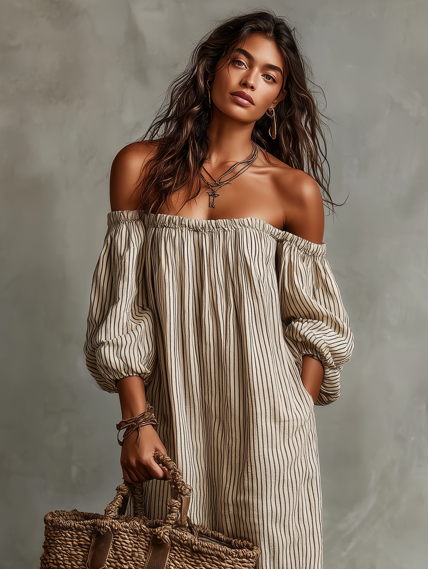 Mirella | Vestito Maxi Spalle Scoperte da Donna