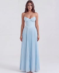 Ylenia | Elegante Vestito Maxi Plissettato Da Donna