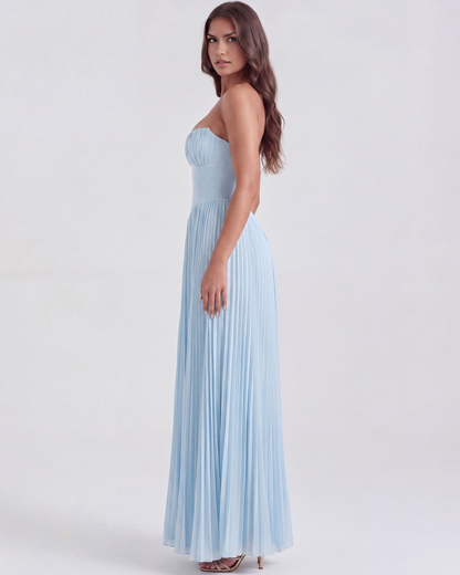 Ylenia | Elegante Vestito Maxi Plissettato Da Donna
