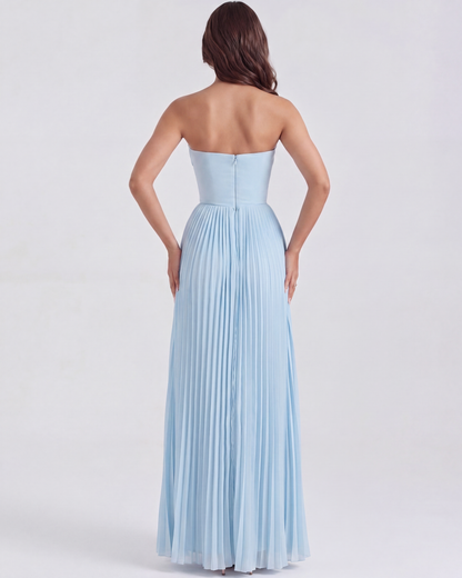 Ylenia | Elegante Vestito Maxi Plissettato Da Donna