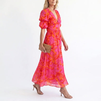 Ines | Estivo Vestito Midi Floreale da Donna