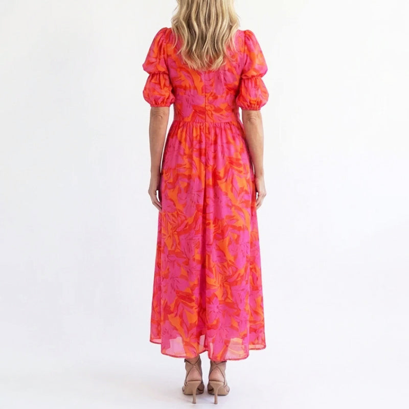Ines | Estivo Vestito Midi Floreale da Donna