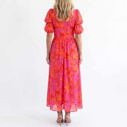 Ines | Estivo Vestito Midi Floreale da Donna