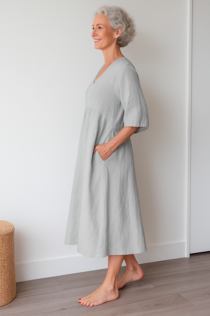 Silvana | Comodo Vestito Estivo a Maniche Corte Da Donna