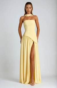 Simona | Elegante Vestito Maxi Formale con Spacco da Donna