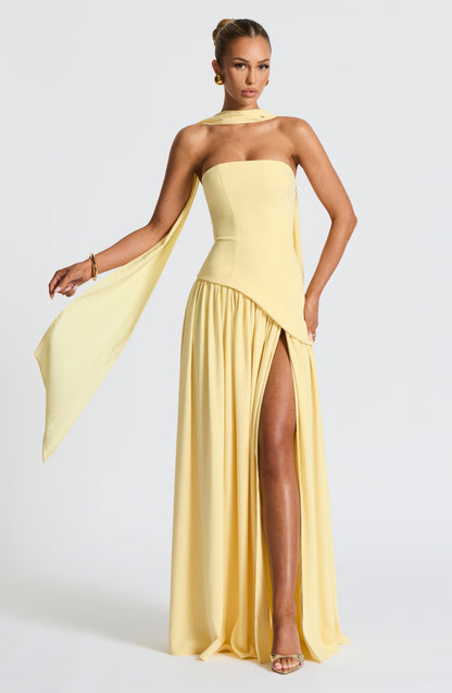 Simona | Elegante Vestito Maxi Formale con Spacco da Donna