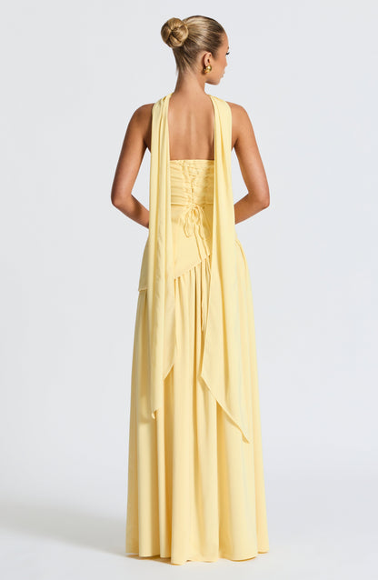 Simona | Elegante Vestito Maxi Formale con Spacco da Donna