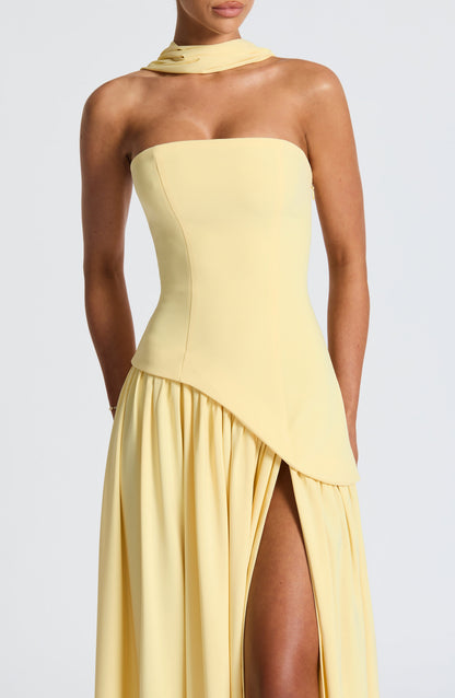 Simona | Elegante Vestito Maxi Formale con Spacco da Donna