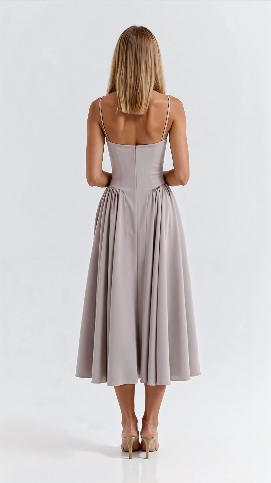 Ylenia | Vestito Midi a Trapezio con Corsetto da Donna