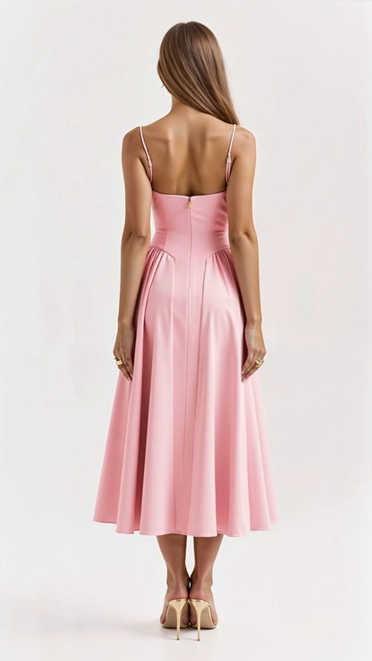 Ylenia | Vestito Midi a Trapezio con Corsetto da Donna