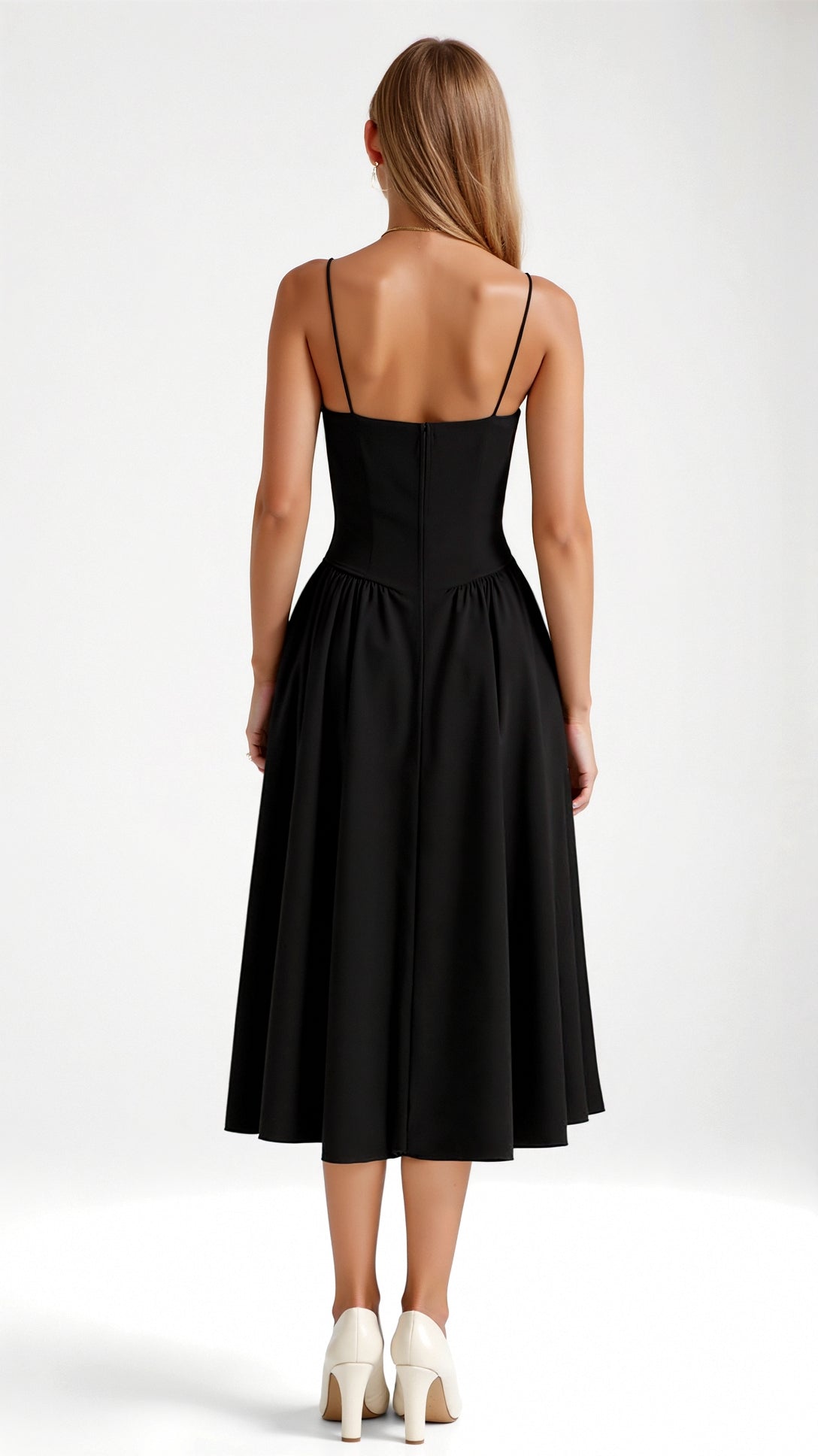 Ylenia | Vestito Midi a Trapezio con Corsetto da Donna