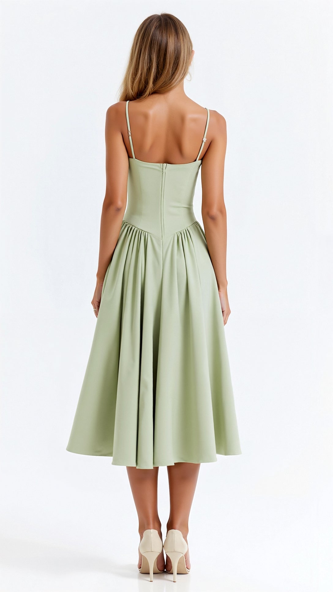 Ylenia | Vestito Midi a Trapezio con Corsetto da Donna